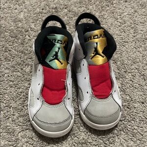 Kids White and Red Sneakers